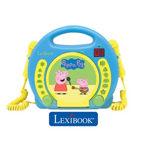 Lecteur cd portable avec 2 microphones peppa pig