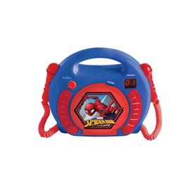 Lecteur cd portable avec 2 microphones spiderman