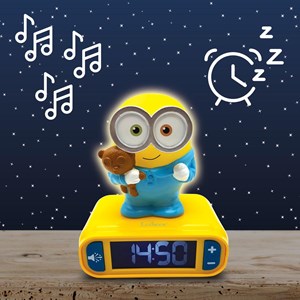 Réveil avec veilleuse les minions en 3d