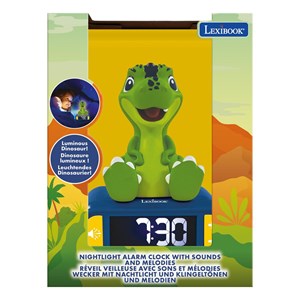 Réveil avec veilleuse dinosaure en 3d