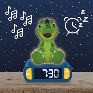 Réveil avec veilleuse dinosaure en 3d