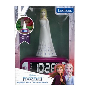 Réveil avec veilleuse la reine des neiges elsa en 3d