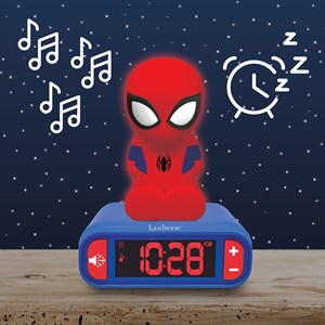 Réveil avec veilleuse spiderman 3d