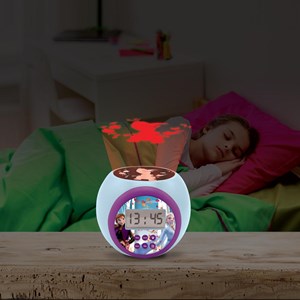 Réveil projecteur reine des neiges