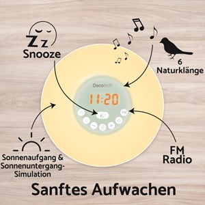 Radio réveil simulateur d’aube decotech