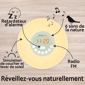 Radio réveil simulateur d’aube decotech