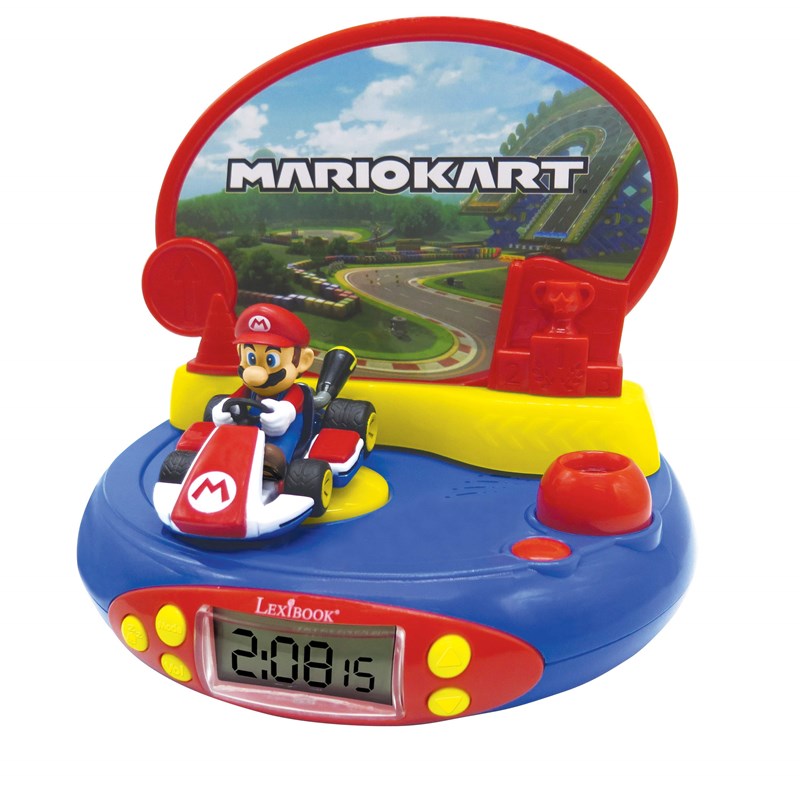 Réveil projecteur nintendo mario kart en 3d