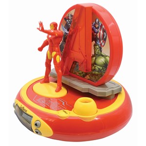 Réveil projecteur avengers avec iron man en 3d