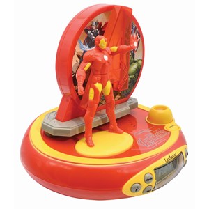Réveil projecteur avengers avec iron man en 3d