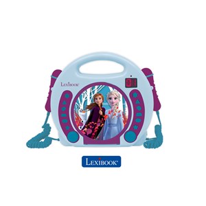 Lecteur cd portable avec 2 microphones reine des neiges