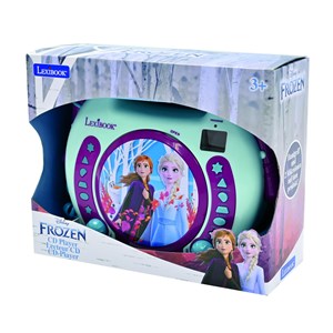 Lecteur cd portable avec 2 microphones reine des neiges