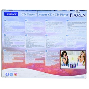 Lecteur cd portable avec 2 microphones reine des neiges