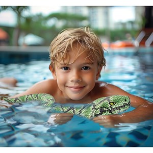 Jouet serpent amphibie télécommandé sans fil