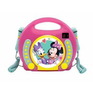 Lecteur cd portable avec 2 microphones disney minnie