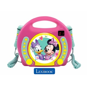 Lecteur cd portable avec 2 microphones disney minnie