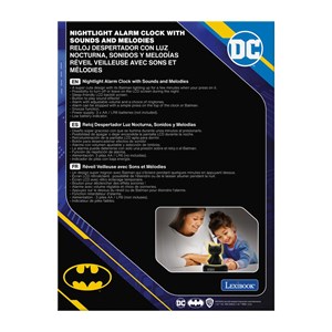 Réveil avec veilleuse batman en 3d