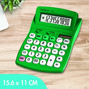 Calculatrice de bureau verte 10 chiffres
