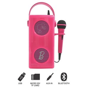 Puissante enceinte bluetooth lumineuse barbie avec micro