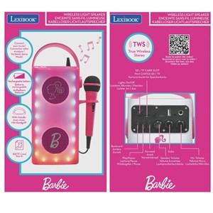 Puissante enceinte bluetooth lumineuse barbie avec micro