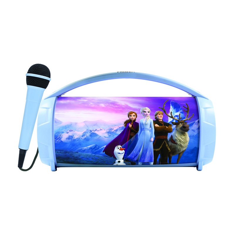 Enceinte bluetooth sans-fil lumineuse avec micro la reine des neiges