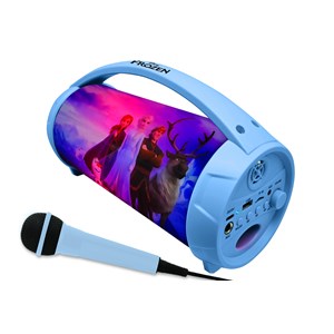 Enceinte bluetooth sans-fil lumineuse avec micro la reine des neiges