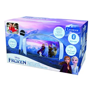 Enceinte bluetooth sans-fil lumineuse avec micro la reine des neiges