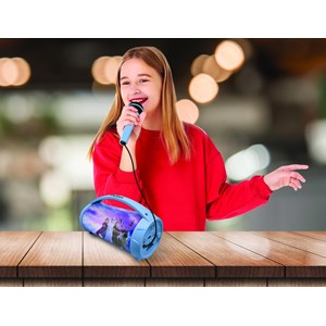 Enceinte bluetooth sans-fil lumineuse avec micro la reine des neiges