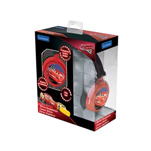 Casque stéréo filaire pliable avec limitation de volume d'écoute disney cars