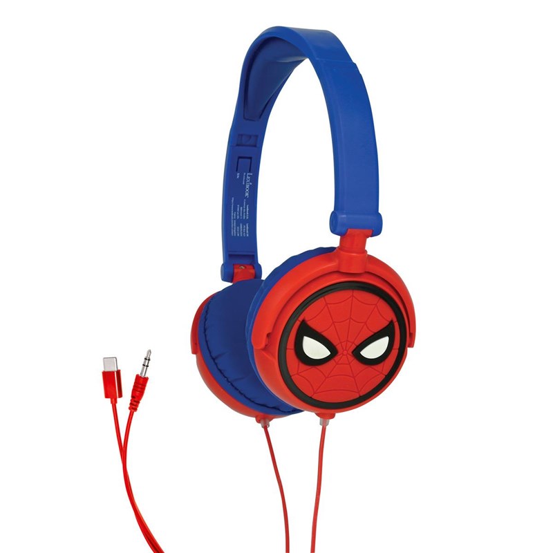 Lexibook - Casque stéréo filaire pliable avec limitation de volume d'écoute spiderman