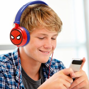 Casque stéréo filaire pliable avec limitation de volume d'écoute spiderman