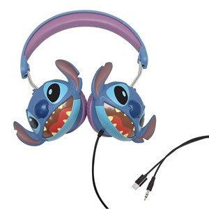 Casque stéréo filaire pliable stitch avec limitation de volume d'écoute
