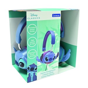 Casque stéréo filaire pliable stitch avec limitation de volume d'écoute