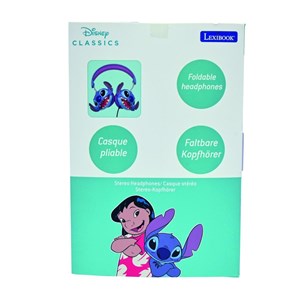 Casque stéréo filaire pliable stitch avec limitation de volume d'écoute
