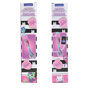 Microphone gabby et la maison magique avec tube lumineux et enceinte