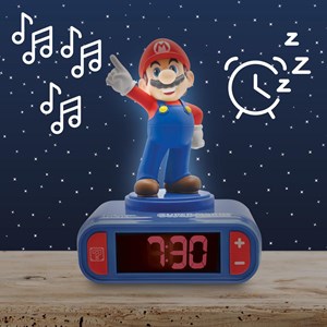 Réveil avec veilleuse super mario en 3d