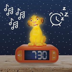 Réveil avec veilleuse simba 3d