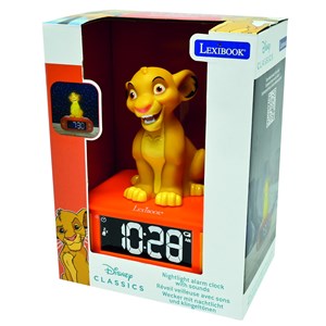 Réveil avec veilleuse simba 3d