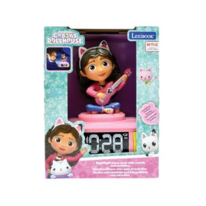 Réveil avec veilleuse lumineuse gabby dollhouse en 3d