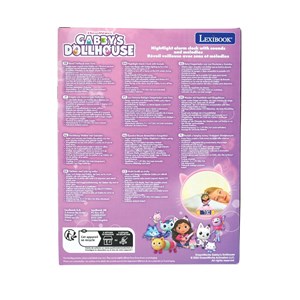 Réveil avec veilleuse lumineuse gabby dollhouse en 3d