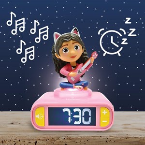 Réveil avec veilleuse lumineuse gabby dollhouse en 3d