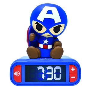 Réveil avec veilleuse captain america en 3d