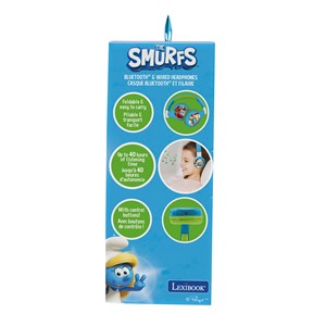 Casque 2 en 1 schtroumpfs bluetooth et filaire avec limitation de son