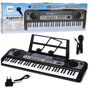 Piano électrique avec microphone et support de partitions enregistrement