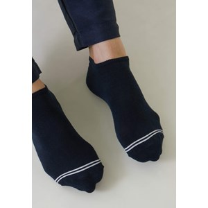 Lot de 2 paires de chaussettes basses noir et gris  - coton 35-38