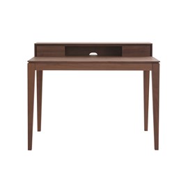 Bureau avec rangements bois foncé noyer l110 cm sekret