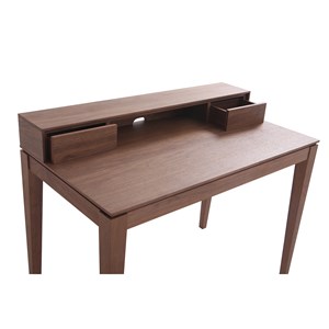 Bureau avec rangements bois foncé noyer l110 cm sekret