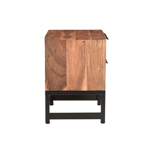 Table de chevet avec rangements 2 tiroirs en bois massif stick