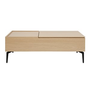 Table basse relevable rectangulaire bois clair finition chêne l103 cm seda
