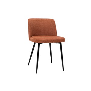 Chaises en tissu effet velours texturé terre brûlée (lot de 2) monti
