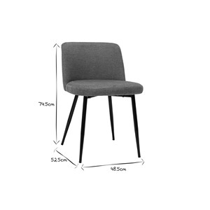 Chaises en tissu effet velours texturé terre brûlée (lot de 2) monti